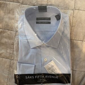 Saks Fifth Avenue Men's LT Blue Dress Shirt